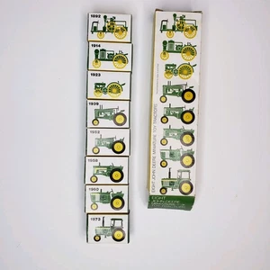 Vintage Miniature Die-Cast John Deere Toy Tractors Boxed Set of Eight by ERTL - Picture 1 of 9