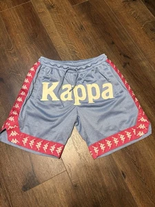 Pantalones Cortos Kappa 222 Banda Para Hombres Medianos Azul Atlético Bolsillos con Cordón - Imagen 1 de 6