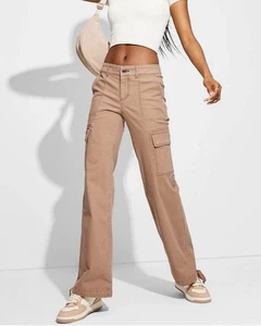 Wild Fable Women’s Light Brown Cargo Pants Size S NWT Utility Pockets - Picture 1 of 12