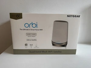 Netgear Orbi WiFi-Mesh 6e Quadband RBSE960W Satellite do Orbi RBKE963 AX11000 W - Zdjęcie 1 z 4