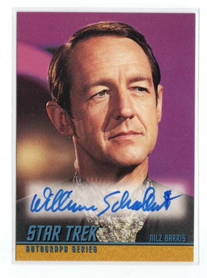 Star Trek Original Series Season 2 Autograph A46 William Schallert Nilz Barris - Image 1 of 4