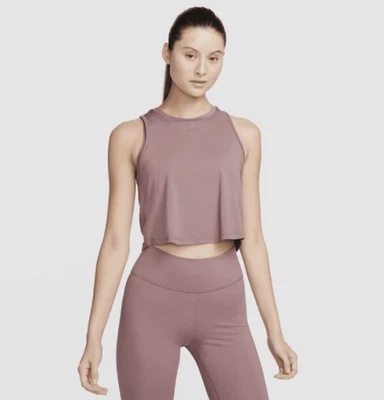Regata Nike One® Feminina Clássica Dri-FIT em Smokey Mauve Tamanho Médio - Imagem 1 de 4