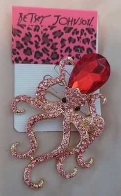 Betsey Johnson Octopus Brooch - Image 1 of 3