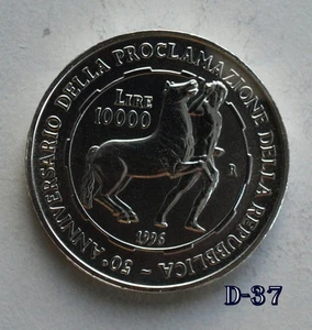 1996 Italy 10,000 Lira SILVER MINT RARE (D-37) - Bild 1 von 2