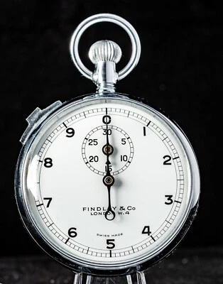 Findlay & Co (Swiss Made) London W.4 Stopwatch (Vintage) -- Working, Ø49mm Case - Image 1 of 3