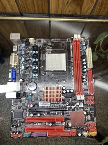 (AS IS) Damaged Biostar A880G+ AM3 Retro Gaming Motherboard no I/O shield - Picture 1 of 7