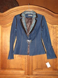 NWT Deker's Paris Couture Jean Jacket Gorgeous!!! size 40 EU - Imagen 1 de 11