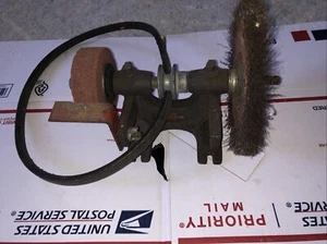 Cinghia porta attrezzi vintage prateria smerigliatrice da banco in ghisa smerigliatrice pietra e filo ruota - Foto 1 di 8