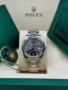 Rolex Datejust 41 2022 UNWORN Rhodium Gray  Slate Dial Stainless Steel Oyster - Picture 1 of 9