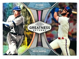 Scheda rifrattore Topps Chrome Ty Cobb 2019, Bryce Harper inserto grandezza! - Foto 1 di 3