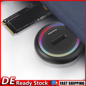 M.2 NVME+NGFF Dual Protocol Externe Box mit RGB-LED-Licht SSD-Dockingstation DE - Bild 1 von 12