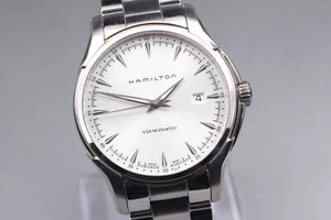 Hamilton Jazzmaster Viewmatic H326651 Silver Dial Date AT Men's Watch From JAPAN - Picture 1 of 12