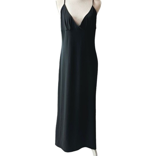 UNDERCOVER Abito Victoria's Secret Slinky Onice Sexy Elasticizzato Body Abbraccio Slip Spacco Laterale Tg L