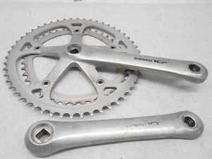 Guarnitura Vintage Shimano 105 172,5 mm FC-1050 130 BCD Guarniture Quadrate Strada Argento - Foto 1 di 13