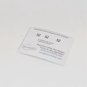 Matchbox Lesney 52 a Maserati Racing Car Sticker Set - Picture 1 of 3