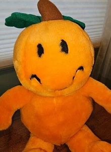 Pumpkin Smiley Giggle Wiggle 14" Plush Creepy Animated Stuffed Orange Halloween - Picture 1 of 15