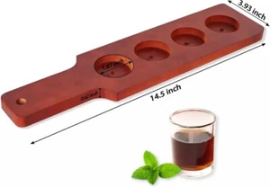 14 1/2 Zoll Mahagoni Flugpaddel - Bier Flugbrett - Schnappbrett Serviertablett - Bild 1 von 5