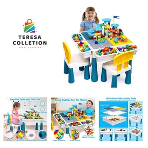 Kids Activity Table Toddlers Kids Table and Chair Set with 152Pcs Large Marbl... - Picture 1 of 10
