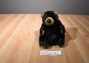 A&A Fancy Zoo Black and Brown Pot Belly Bear Plush(310-670) - Picture 1 of 5