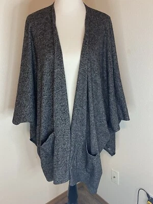 Cárdigan largo ultra suave para mujer Roaman talla única suéter bolsillos manga dolman Foto 1 de 4