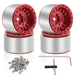 Aluminum 1.0" Beadlock Wheel Rim &Tires For 1/18 TRX4M 1/24 SCX24 AX24 RC Car - Picture 1 of 28