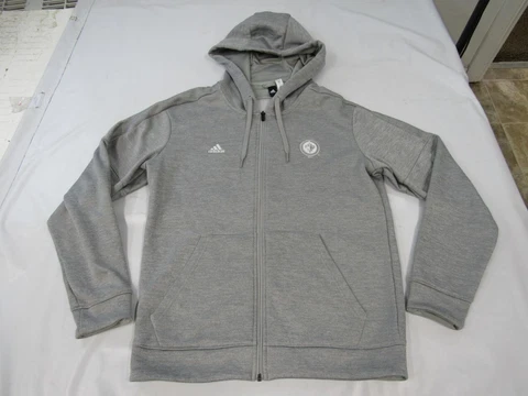 New Winnipeg Jets Mens Size M Adidas Climawarm Gray Full-Zip Jacket Hoodie Cover