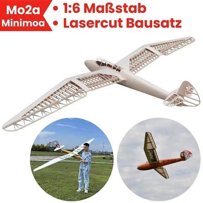 Minimoa Mo2a Segelflugzeug Bausatz KIT Lasercut Holz Bauteile 2844mm Spannweite - Bild 1 von 4