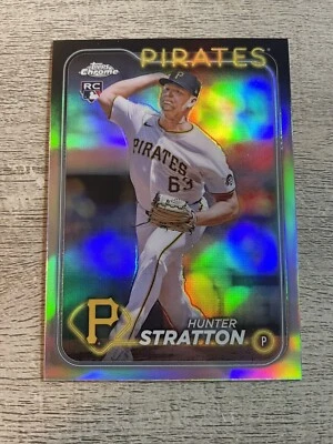2024 Topps Chrome Hunter Stratton Refractor RC US348 - Image 1 of 2