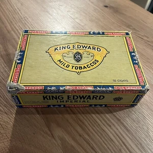 Vintage King Edward the Seventh Imperial Cigar Box Mild Tobaccos Swisher 7 Cents - Picture 1 of 9