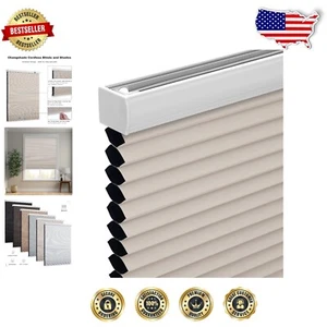 Elegante pantalla celular beige de 19" - oscurecimiento inalámbrico para interiores seguros - Imagen 1 de 9