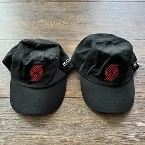 Menge 2, Portland Trail Blazers Mütze NBA Basketball schwarz Strapback Baseballkappe - Bild 1 von 5