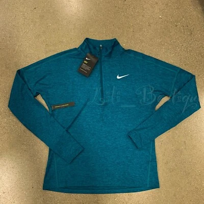 Camiseta de corrida Nike Element feminina meio zíper AJ4660-474 azul-petróleo urze nova na caixa tamanho P - Imagem 1 de 4
