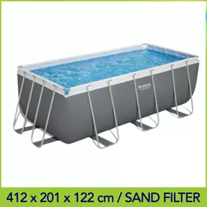 Bestway Above Ground Swimming Pool 4.12 x 2.01 x 1.22m w. Sand Filter Pump - Picture 1 of 7