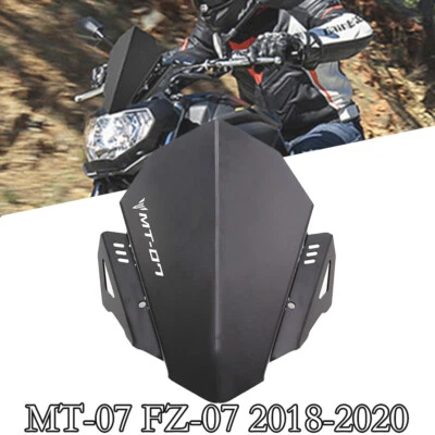 Parabrisas de aleación de aluminio CNC para motocicletas Yamaha MT07 MT-07 FZ07 2018-2020 Foto 1 de 4