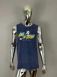 ASPHALT YACHT CLUB Mens Graphic Blue T-Shirt Size L - Picture 1 of 4