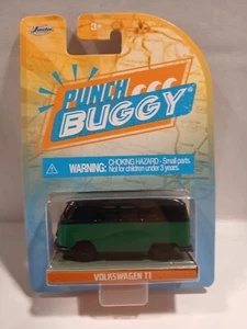 Jada Punch Buggy 1:64 Scale Green/Black VW VOLKSWAGEN T1 Bus Diecast - Picture 1 of 2