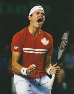 MILOS RAONIC SIGNED TENNIS CANADA 8x10 PHOTO #2 ATP PROOF - Picture 1 of 2