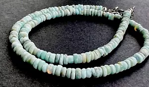 Larimar facettierte Perlenkette mit facettiertem äthiopischem Opal 18 Zoll - Bild 1 von 8