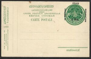 Iraq 1/2 Annas In British Occupation Overprint On Turkish Post Card (2 Scans)