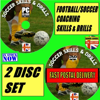 FOOTBALL SKILLS TRAINING DRILLS VIDEO DVD &PC-CD SOCCER COACHING TACTICS TUITION - Image 1 of 4