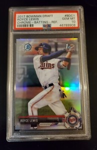 2017 1st Bowman Draft Chrome Refractor Royce Lewis #BDC-1 Twins Gem Mint PSA 10