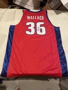 Nuevo con etiquetas Auto Rasheed Wallace DETROIT PISTONS Adidas JERSEY Rojo Para Hombre 52 Cosido De Colección - Imagen 1 de 13