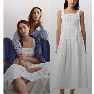 Neu mit Etikett Doen x Gap Kleid Midi mit Ösen in Weiß - Bild 1 von 10