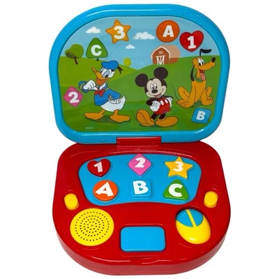Rare 2012 Disney Mickey Mouse Clubhouse Learning Laptop Toddler Toy ABC 123 - Image 1 of 4