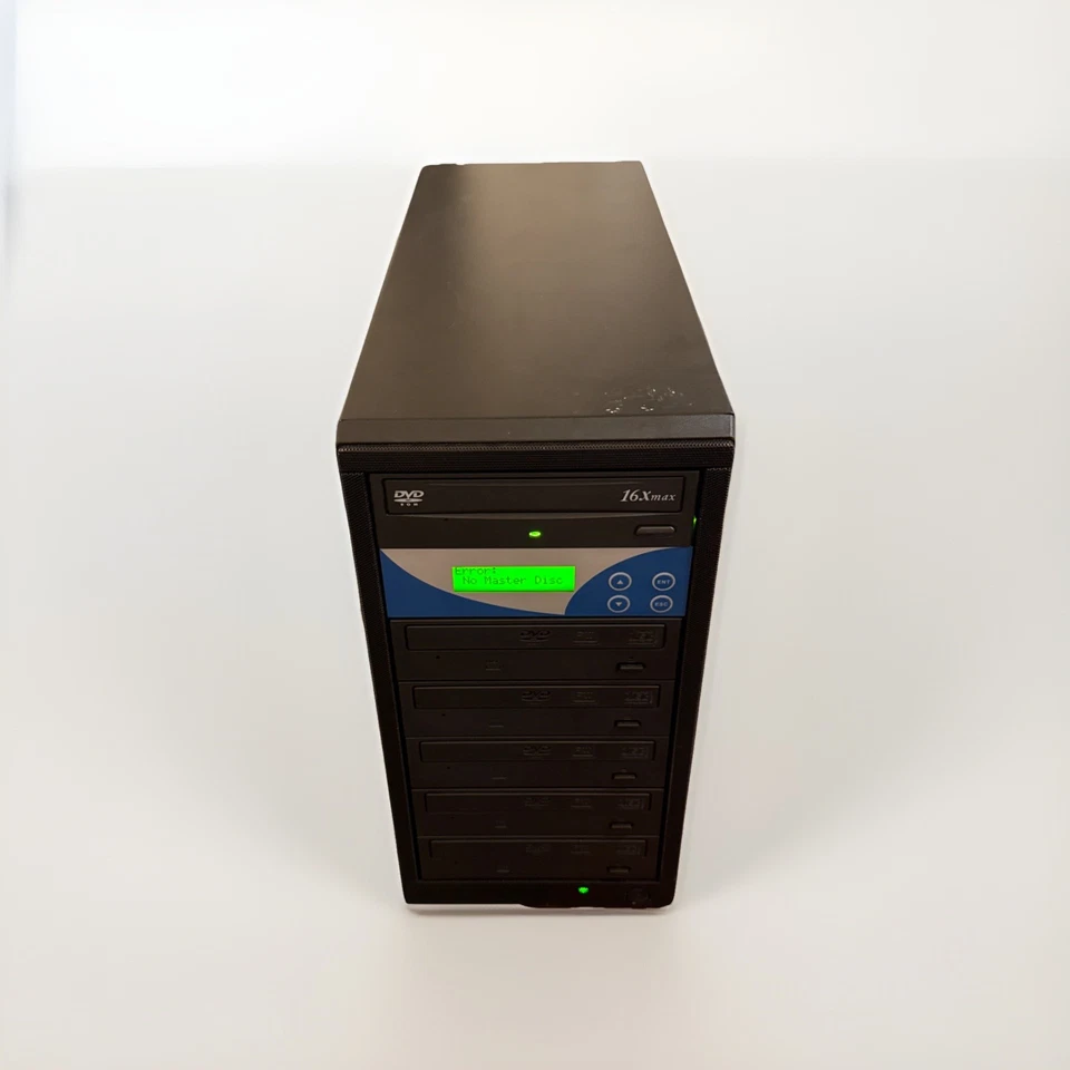 DVD CD Duplicator Tower 1 to 5 Target Burner Multiple Disc Copier 16x - TESTED - Image 1 of 4