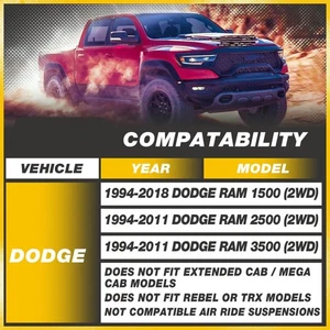 3" Fit ONLY 2WD 1994-2018 94-18 Dodge Ram 1500 2500 3500 Front Lift Leveling Kit - Picture 1 of 6