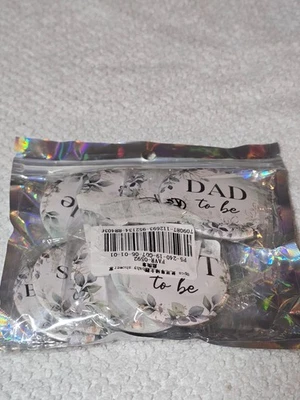 8 peças distintivo tema folha de eucalipto alfinetes família chá de bebê verde sálvia 2,3 polegadas - Imagem 1 de 4