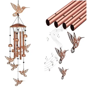 Outdoor Hummingbird Outdoor Wind Chimes, Metal Wind Chimes, Women/Men Humming... - Bild 1 von 9