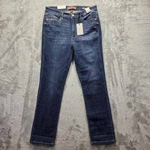Judy Blue Jeans Womens 11/30 Blue Mid Rise Skinny Capri Stretch JB72115DK-CO - Picture 1 of 11