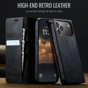 Wallet Hülle Für iPhone 17 16 15 14 13 12 Pro Max Handy Schutz Book Case Etui - Picture 1 of 37